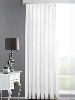 Brf Store Sepetium Özgün Perde (2765) Saten Güneşlik Perde Beyaz Beyaz 200 x 220