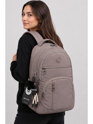 Bevitton Okul Çantası Suya Dayanıklı Kumaş Unisex Vizon Okul Sırt Çantası 1700