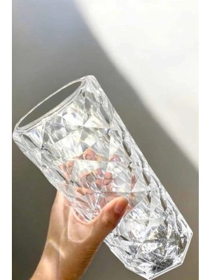 Uravas Store Gece Lambası Kristal Lamba Dokunmatik Şarjlı Hediyelik