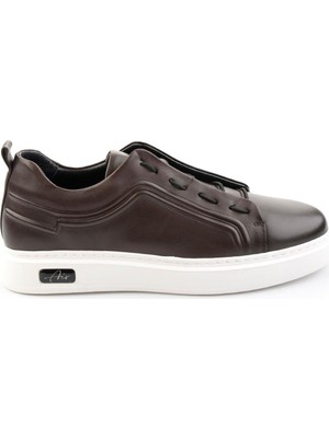 Bambi Kahve Hakiki Deri Erkek Sneaker E01700178003