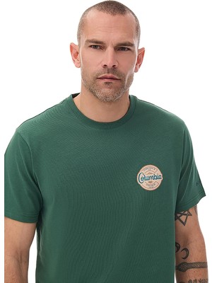 Columbia CS0416 Csc M Button Stamp Scrıpted Ss Erkek T-Shirt