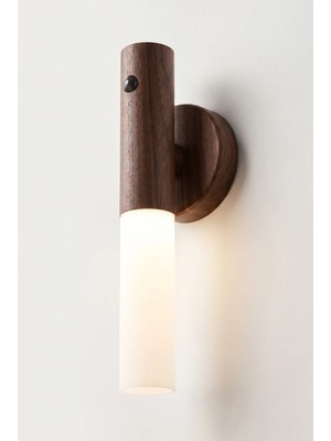 Datatek Hareket Sensörlü Şarjlı LED Ahşap Görünümlü Günışığı Kablosuz Duvar Aplik Lambası