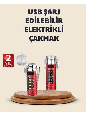 Uravas Store Kamp ve Outdoor Için Çok Amaçlı Çakarlı Elektronik Çakmak