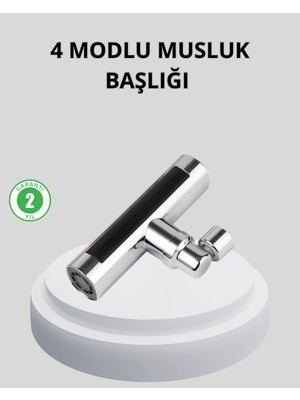 Uravas Store 360° Dönebilen Musluk Başlığı 4 Fonksiyonlu Su Tasarruflu ve Dayanıklı