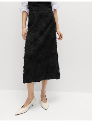 Marks & Spencer Dokulu Çiçekli Midi Etek
