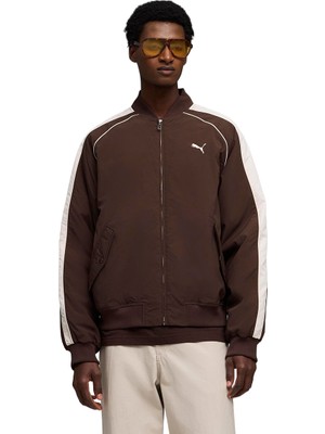 Puma T7 Bomber Unisex Kahverengi Günlük Stil Ceket 63502213