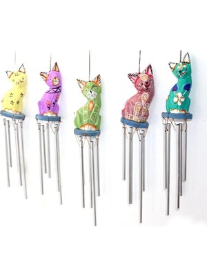 Uravas Store Üstü Ahşap Altı Metal Rüzgar Çanı Namı-1