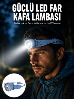 Uravas Store LED Kafa Lambası Kamp Yürüyüş ve Gece Kullanımı Için Yeni Nesil