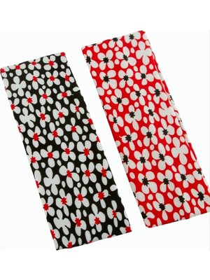 Uravas Store Çiçek Desenli Saç Bandı 6 cm