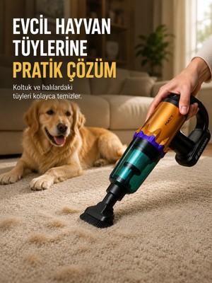 Uravas Store Yüksek Çekiş Gücüne Sahip Şarjlı El Süpürgesi Araç ve Ev Kullanımına Uygun