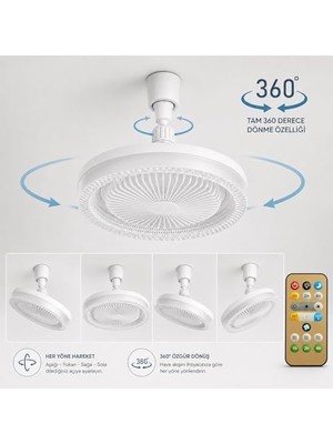 Modern Kristal Tasarım Lambalı Tavan Vantilatörü, Uzaktan Kumandalı, E27 Duy, Sessiz Fanlı Tavan Lambası, 3 Kademe Hız Ayarlı, 3 Renk LED Aydınlatmalı, Enerji Tasarruflu Fan, Zaman Ayarlı