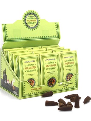 Uravas Store Ayurvedic Konik ( Geri Akış ) Tütsü Nag Champa Aromalı Konik Nagchampa