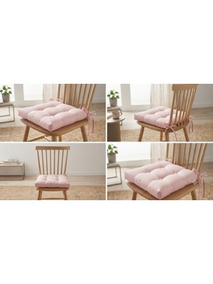 Mayse 4'lü Sandalye Minderi 40X40 cm – Dolgulu, Yıkanabilir