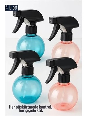Uravas Store Boş Sprey Şişe 4 x 250 ml 4 Adet 250 ml Renkli Sprey Şişe – 4’lü Çok Amaçlı Set 718729