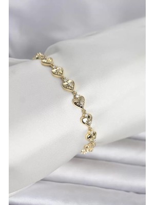 Uravas Store Pirinç Gold Renk Kalpli Kutup Yıldızı Işleme Kadın Bileklik - TJ-BB8402