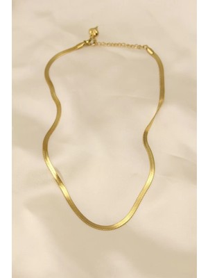 Uravas Store 316L Çelik Altın Renk 45 cm Italyan Zincir Model Kadın Kolye - TJ-BKO5902