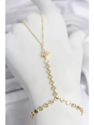 Uravas Store Gold Renk Pirinç Kutup Yıldızı Zirkon Taşlı Şahmeran TJ-SN787