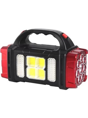 Uravas Store Powermaster HB-1678 Solarlı USB Çıkışlı Şarjlı 38 Watt Kamp Feneri