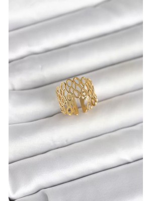 Uravas Store 316L Çelik Sarmal Zincir Model Kadın Yüzük - TJ-BYK4175