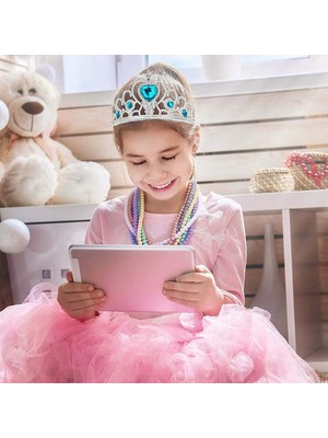 Uravas Store Mey Ithalat® Karlar Ülkesi Mavi Kalpli Taşlı Elsa Tacı