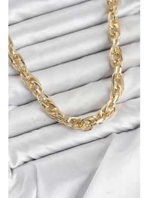 Uravas Store cm Kalın Burgu Model Gold Renk 60 cm Kadın Kolye TJ-BKO11129