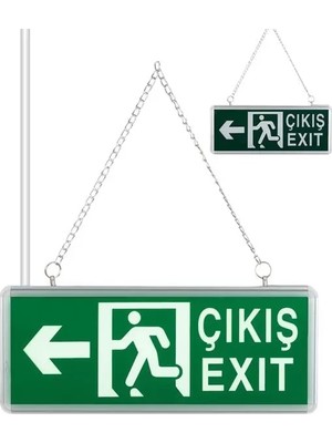 Uravas Store Zmr ZMR-670/Y.01 3W Sağ-Sol Yön Acil Çıkış Yönlendirme Tabelası - Lambası (38X30X36MM)