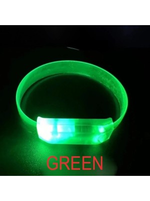 Uravas Store Mey Ithalat® 3 Modlu Pilli LED Işıklı Esnek Parti Bilekliği Yeşil