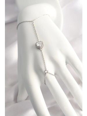 Uravas Store Mey Ithalat® 316L Çelik Gümüş Renk Kalp Model Şahmeran