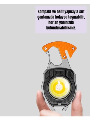 Uravas Store Mey Ithalat® Taşınabilir Çok Amaçlı LED Işıklı Anahtarlık