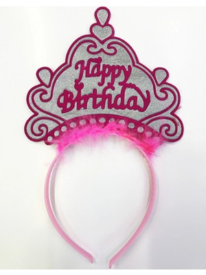 Uravas Store Mey Ithalat® Happy Birthday Yazılı Neon Renk Taç 12 Adet