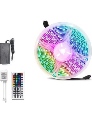 Uravas Store Mey Ithalat® Kumandalı Rgb Şerit LED 5 Metre Renk Değiştiren Dekoratif LED Işık