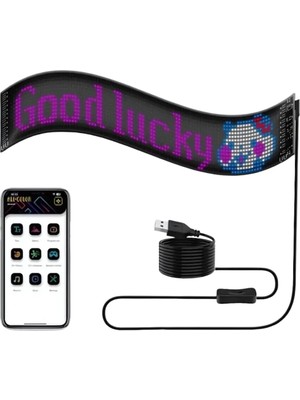 Uravas Store Mey Ithalat® Rgb Kayan Yazı LED Panel Telefon Kontrollü Animasyonlu Akıllı Ekran