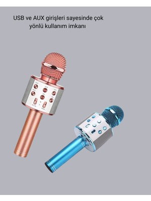 Uravas Store Mey Ithalat® Kablosuz Bluetooth Karaoke Mikrofon  Yankı Efektli