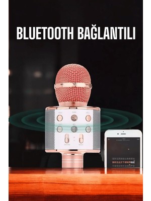 Uravas Store Mey Ithalat® Kablosuz Bluetooth Karaoke Mikrofon USB ve Aux Girişli, Yüksek Ses Kalitesi