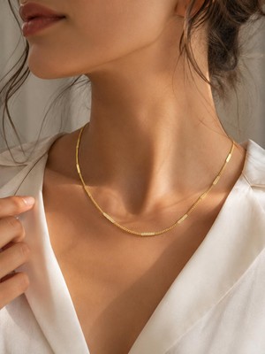 Velora Accessories 14K Altın Kaplama Zarif Kolye 45 cm