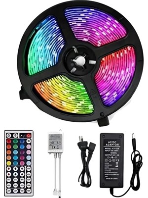 Uravas Store Mey Ithalat® 5 Metre Rgb LED Şerit Kumandalı 5050 Renk Değiştiren LED Strip