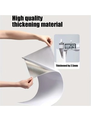 Uravas Store Mey Ithalat® Vinil Beyaz Mermer Desenli Alüminyum Plastik Duvar Sticker (30X30)