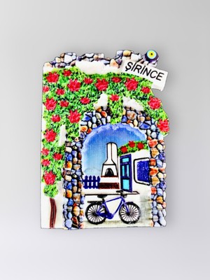 Mundy Şirince Polyester Kabartmalı Magnet 5,5 x 7 cm Dekoratif Hediyelik Buzdolabı Süsü (KOD:1551)