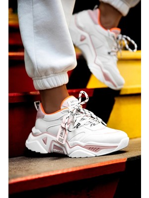 TeknoKapsül Dark Seer Kadın Beyaz Pudra Sneaker