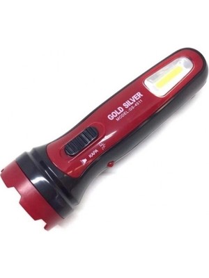 Uravas Store Gold Silver GS-4511 1 Watt+1 Watt Cob LED Şarjlı El Feneri