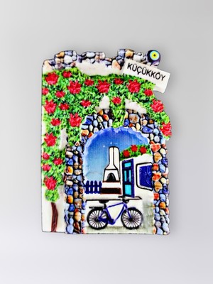 Mundy Küçükköy Polyester Kabartmalı Magnet 5,5 x 7 cm Dekoratif Hediyelik Buzdolabı Süsü (KOD:1554)
