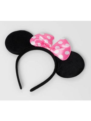 Uravas Store Pembe Fiyonklu Minnie Mouse Tacı Mini Kulak
