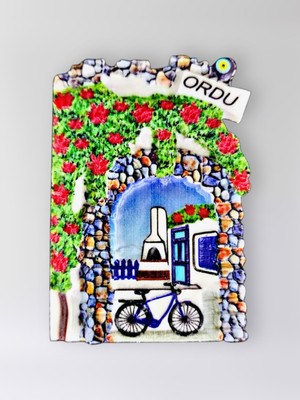 Mundy Ordu Polyester Kabartmalı Magnet 5,5 x 7 cm Dekoratif Hediyelik Buzdolabı Süsü (KOD:1553)