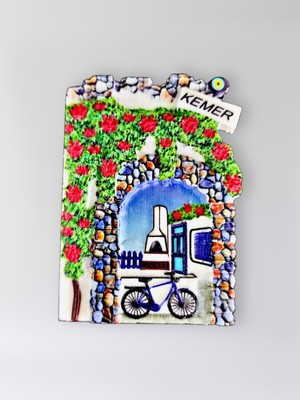 Mundy Kemer Polyester Kabartmalı Magnet 5,5 x 7 cm Dekoratif Hediyelik Buzdolabı Süsü (KOD:1556)