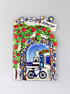 Mundy Sinop Polyester Kabartmalı Magnet 5,5 x 7 cm Dekoratif Hediyelik Buzdolabı Süsü (KOD:1552)