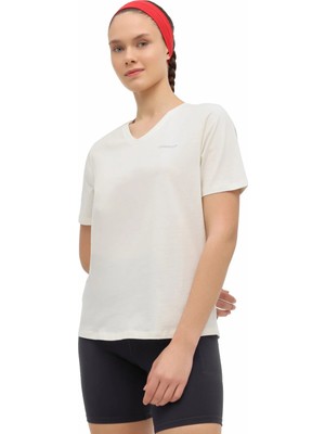 Lumberjack Wb 11CT126 Ekru Kadın Kısa Kol T-Shirt