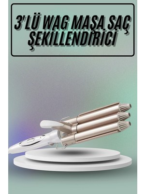 Uravas Store Saç Şekillendirici Wag Maşa Üçlü Yüksek Isı Ayarlı Seramik Kaplama