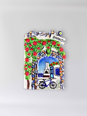 Mundy Şarköy Polyester Kabartmalı Magnet 5,5 x 7 cm Dekoratif Hediyelik Buzdolabı Süsü (KOD:1559)