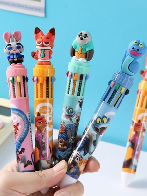 ÖZ OFİS Yeni Sezon Zootopia Temalı 10 Renk Çoklu Tükenmez Kalem - Tekli