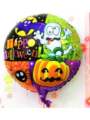 Uravas Store Halloween Örümcekli Kabaklı Folyo Balon 18 Inç